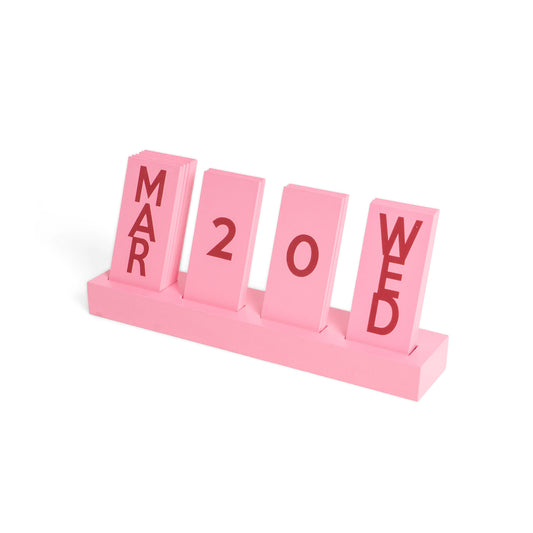 Calendario Vertical Rosa