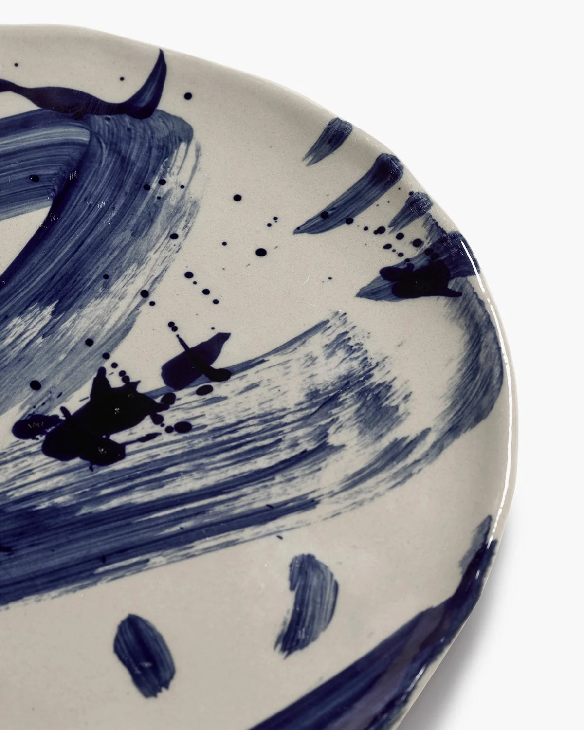 Breakfast Plate Beige Blue Sophia