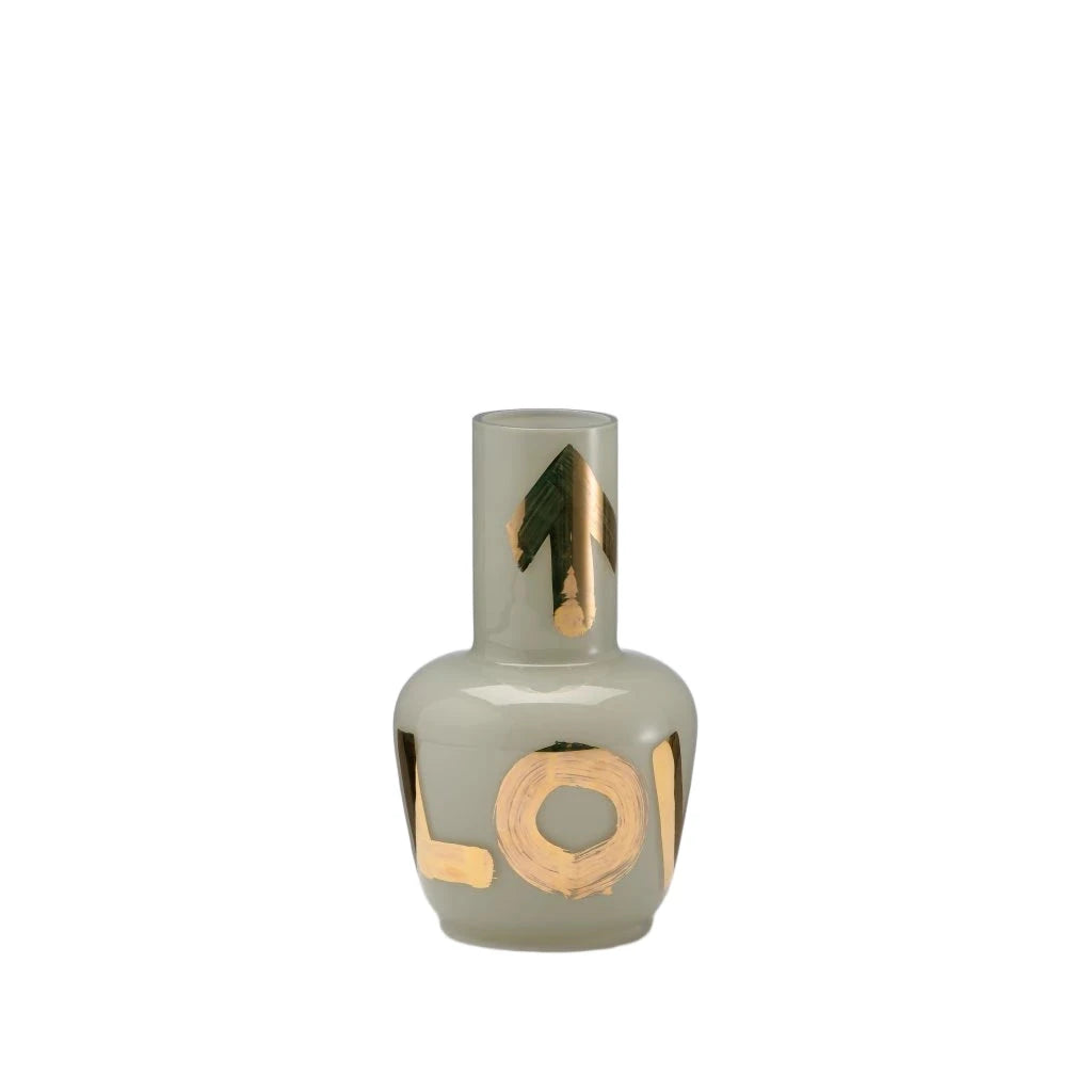Baby Vase Golden Touch - Cyan Grey