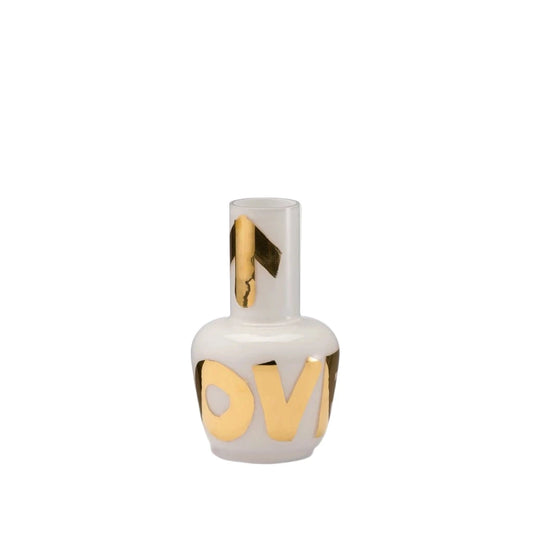 Baby Vase Golden Touch - White