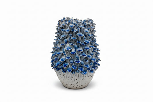 Sea Mushroom Blue & White Coral Vase