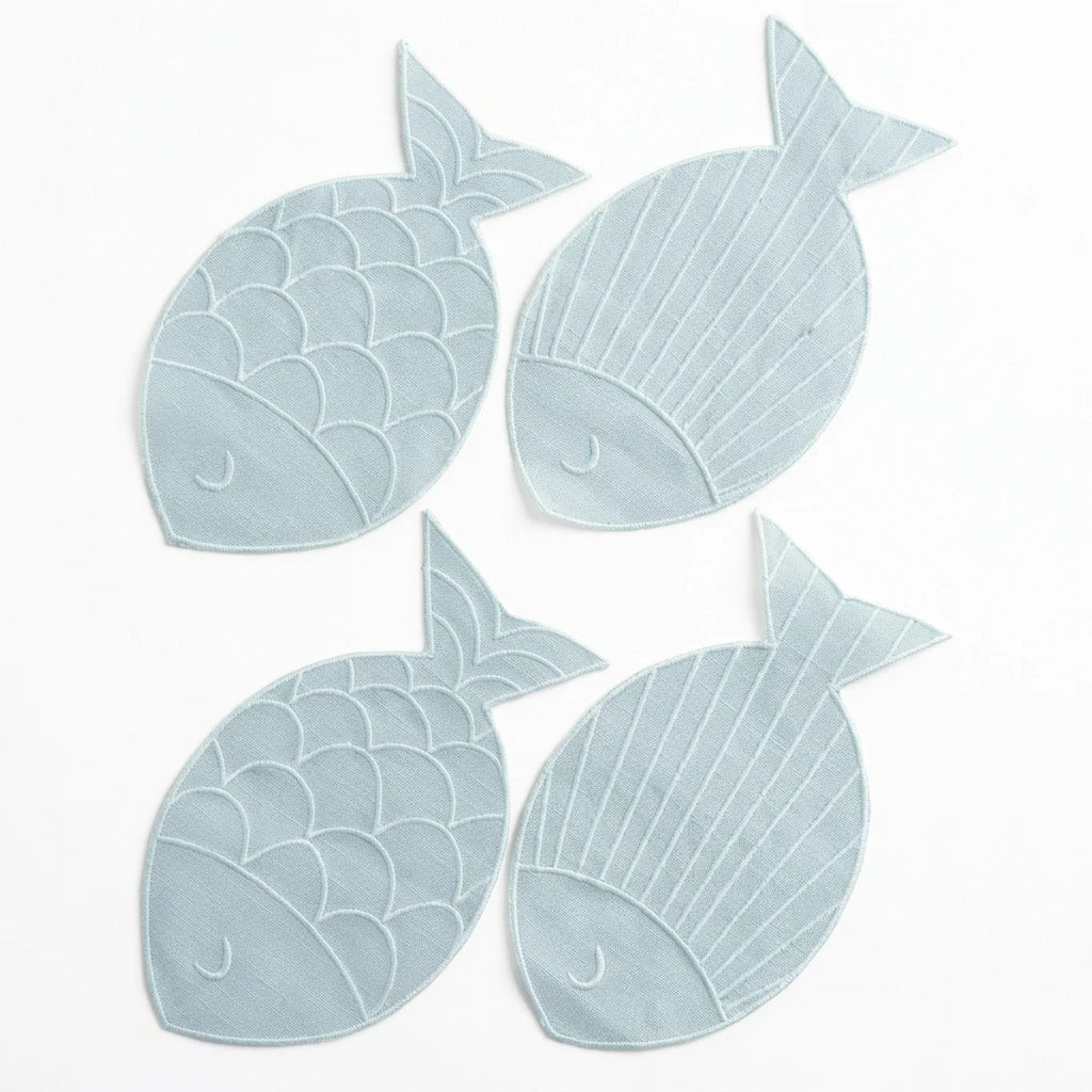 Sardine Cocktail Napkins, Set of 4