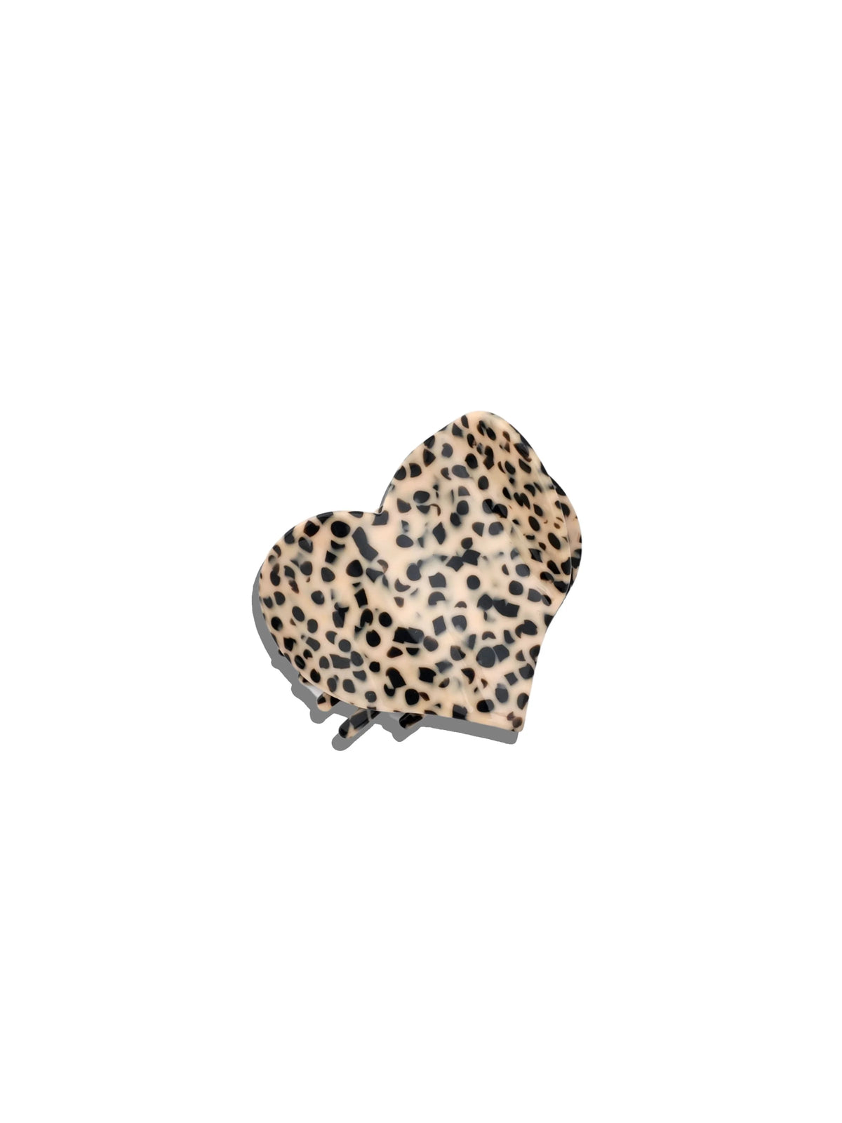 Heart Lay Down Claw Clip Leopard