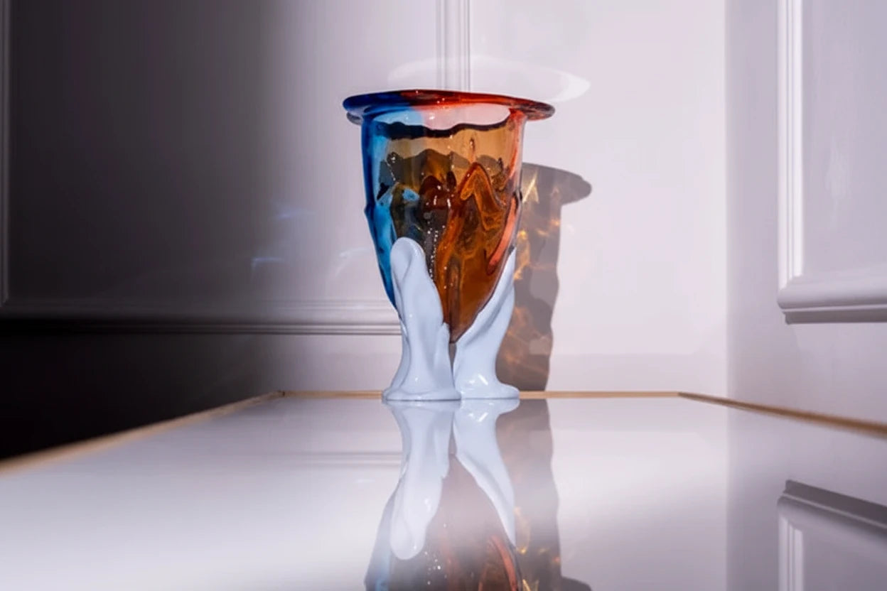 Amazonia Vase M Clear Ruby