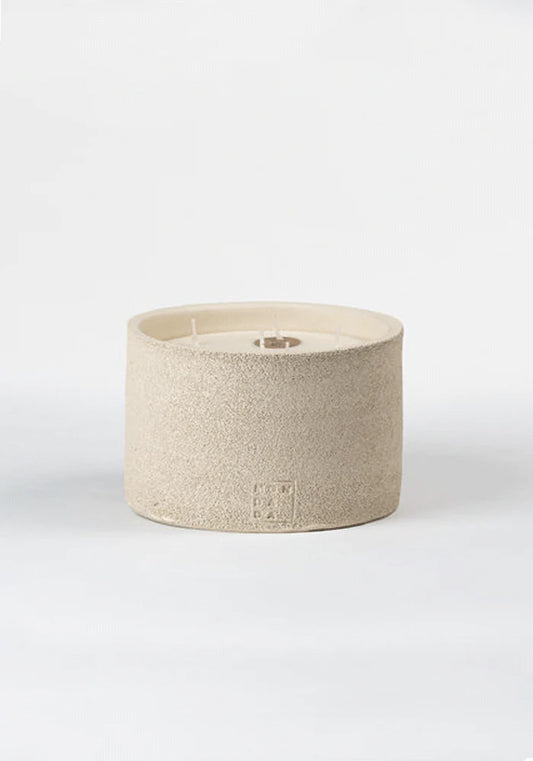 Candle Large Ecru Black Sea