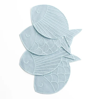 Sardine Cocktail Napkins, Set of 4