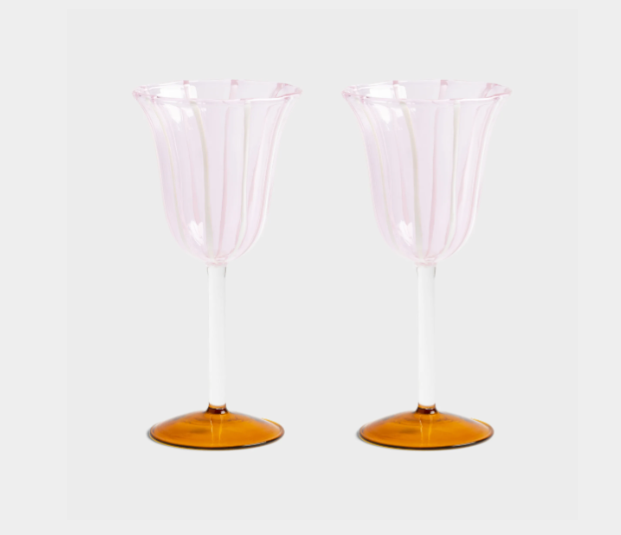 Wine Glass Eve Pink Set of 2