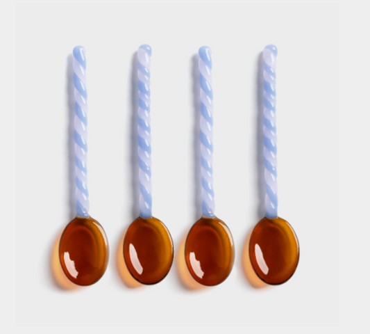 Spoon Duet Amber Set of 4