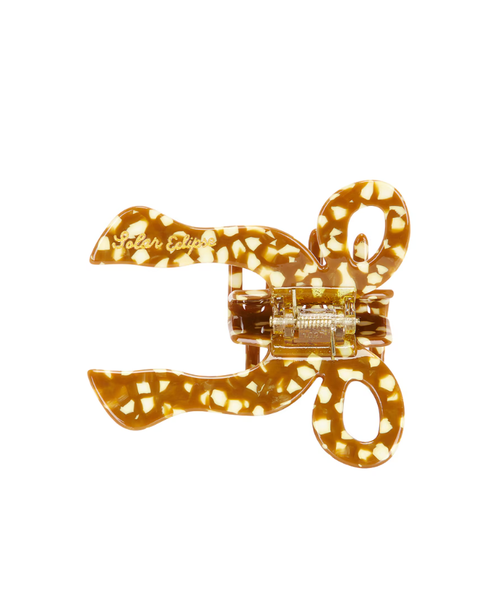 Coquette Bow Claw Hair Clip Fawn
