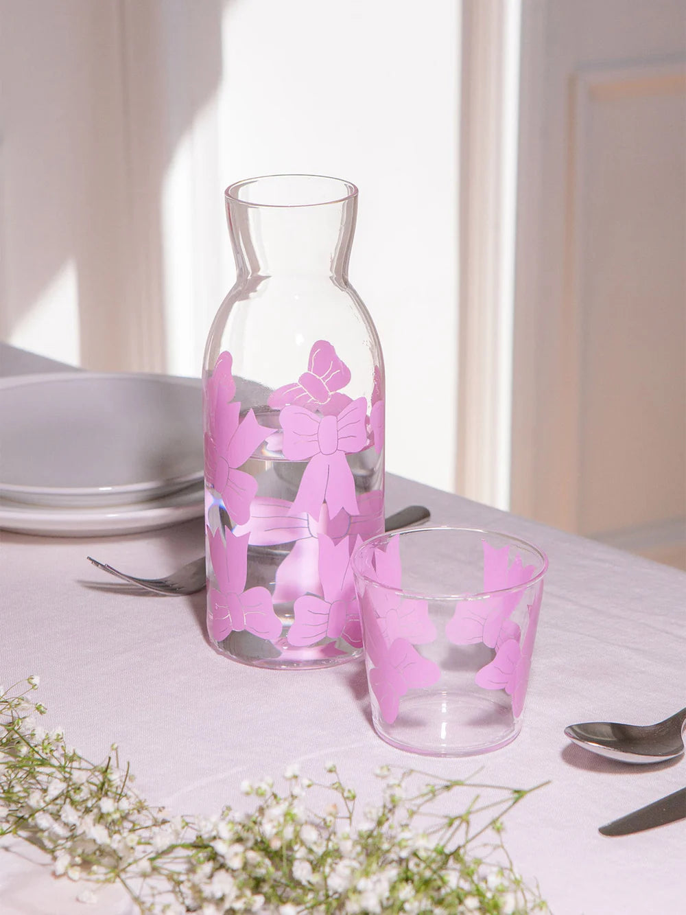 Set De Vaso Y Jarra Bow