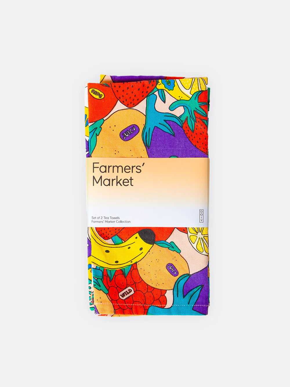 Set 2 Farmers market tea towel