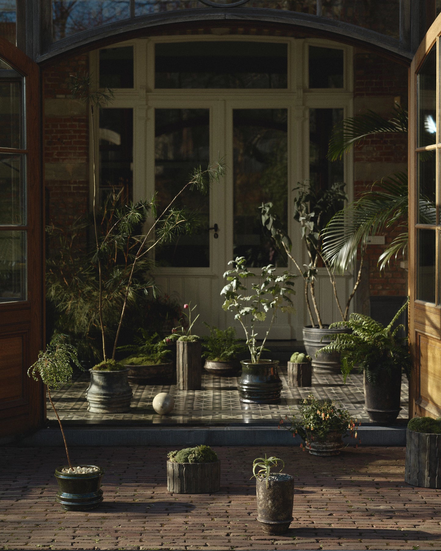 Planter Low 03 Black Green Rift