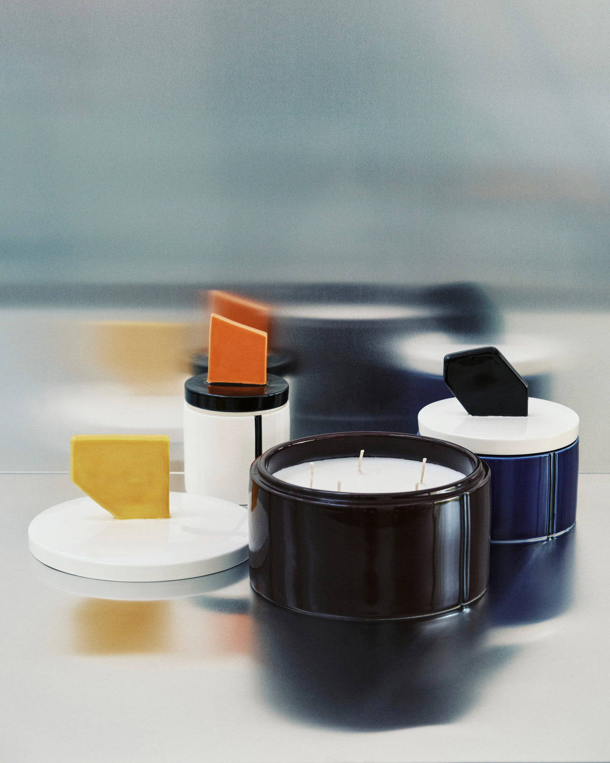 Scented Candle L Blue Black Candela 01