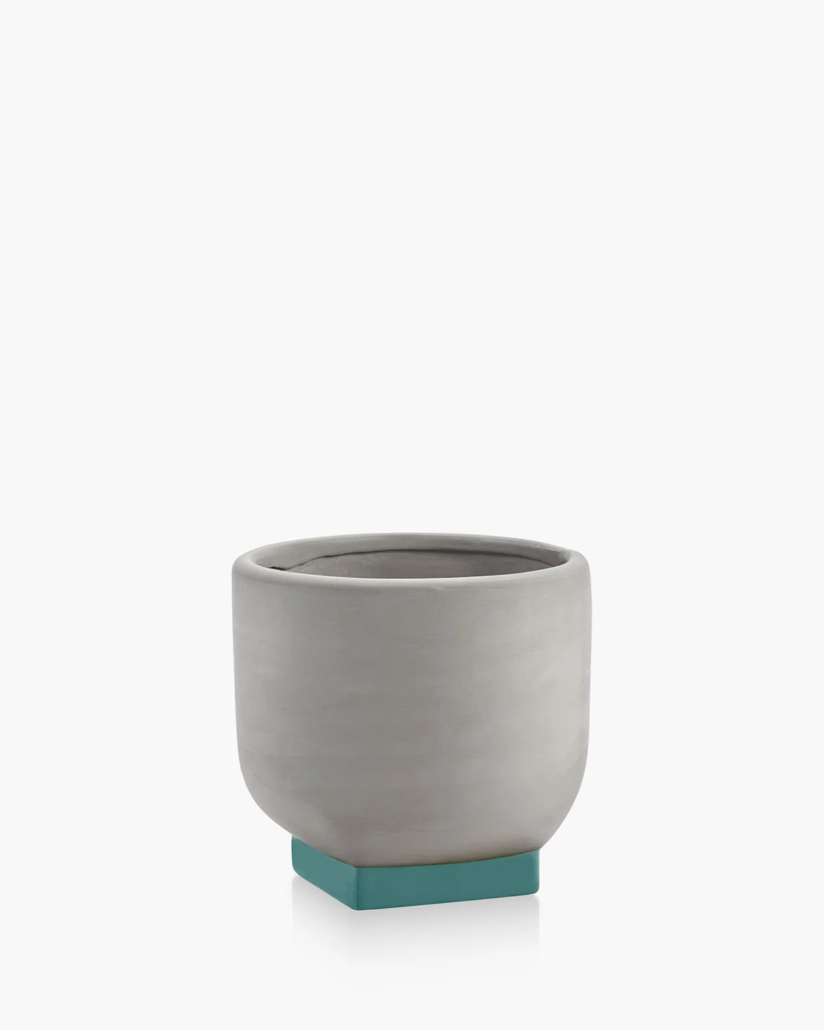 Flower Pot 02 Grey/Turquoise