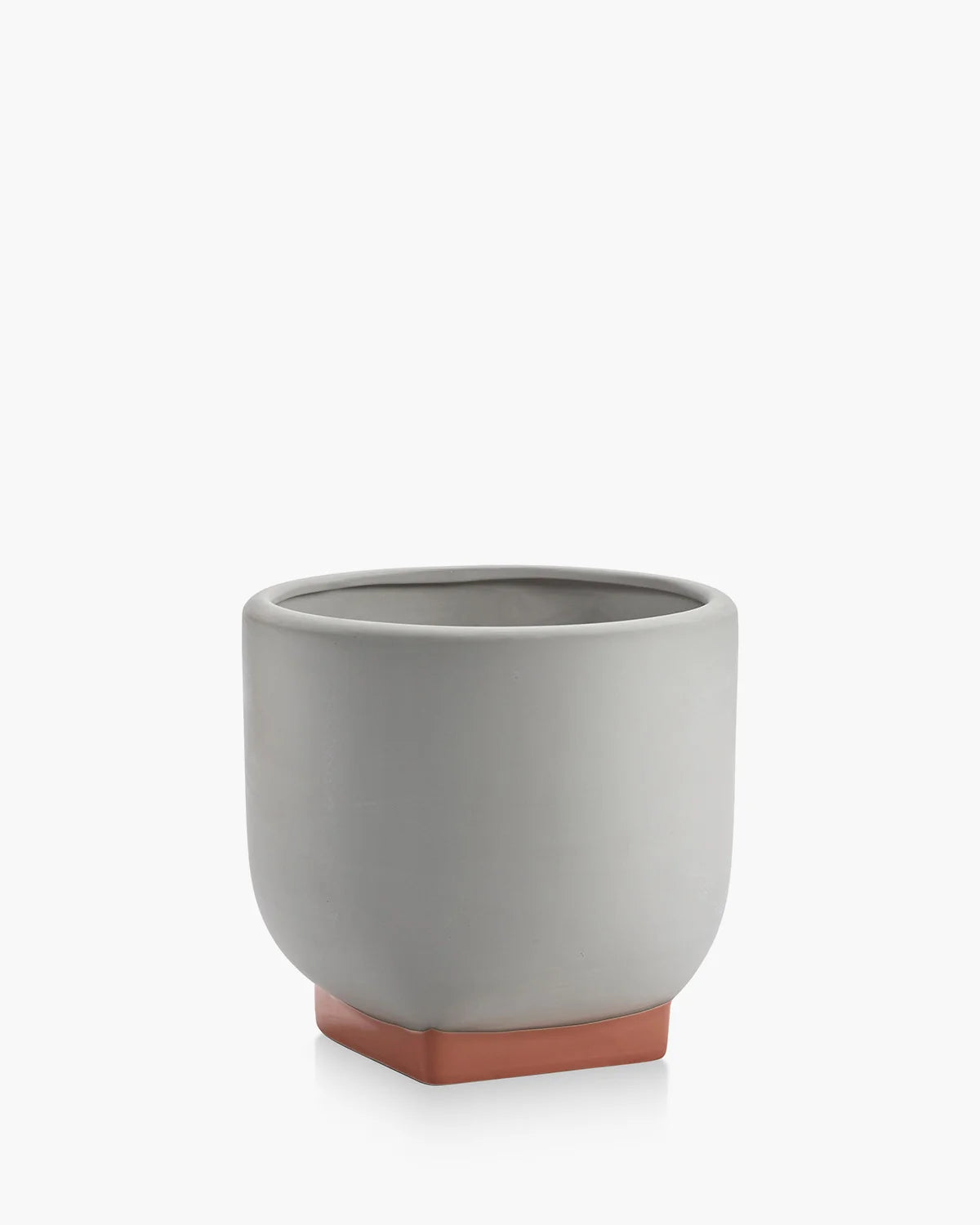 Flower Pot 03 Grey/Orange
