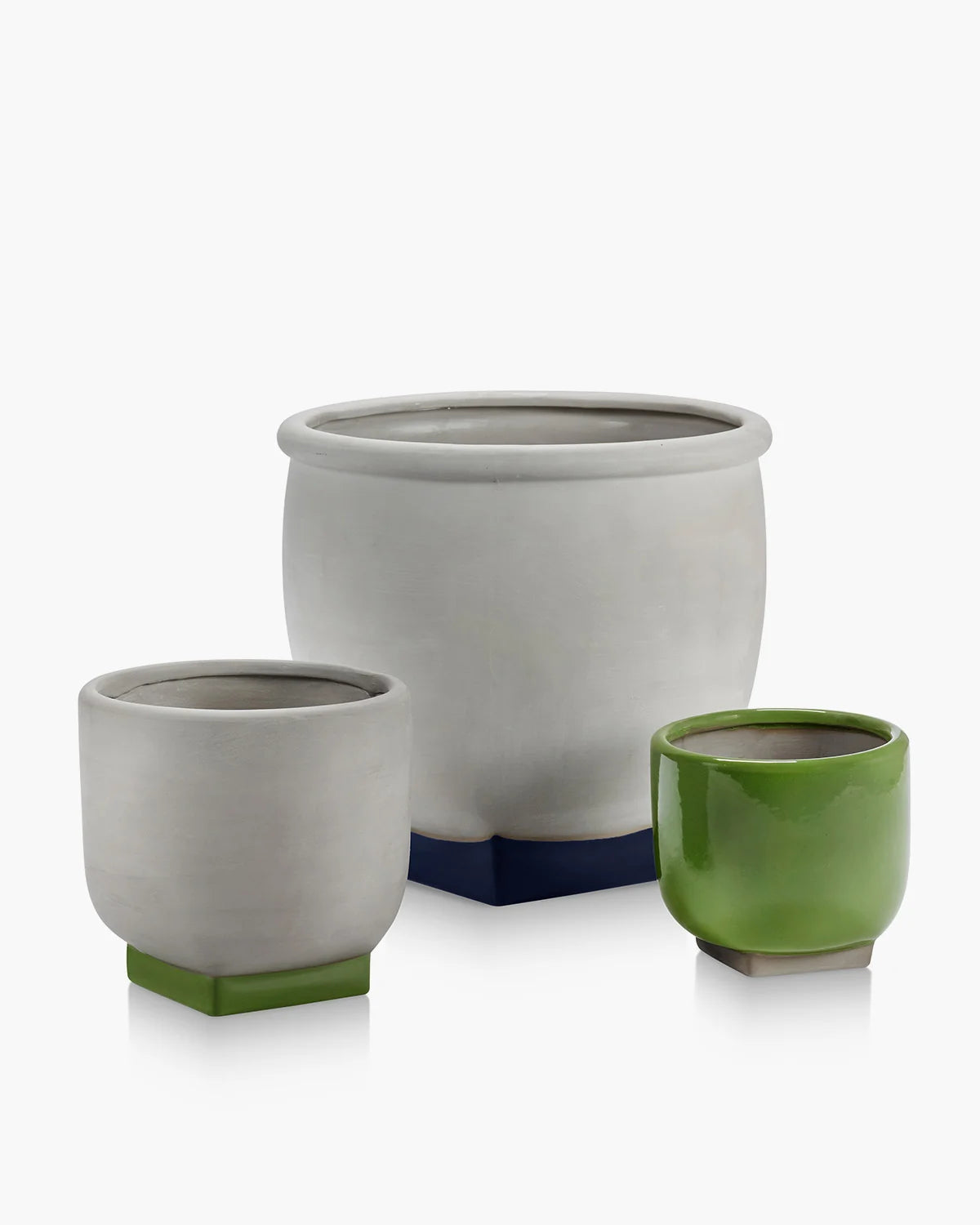 Flower Pot 04 Grey/Dark Blue