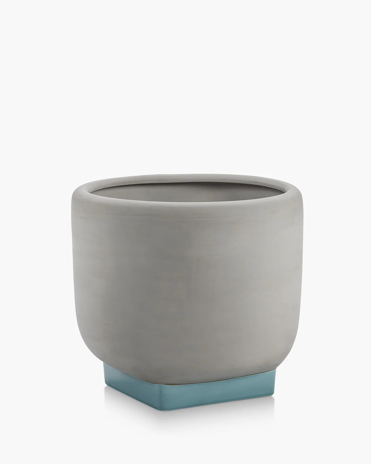 Flower Pot 05 Grey/Turquoise