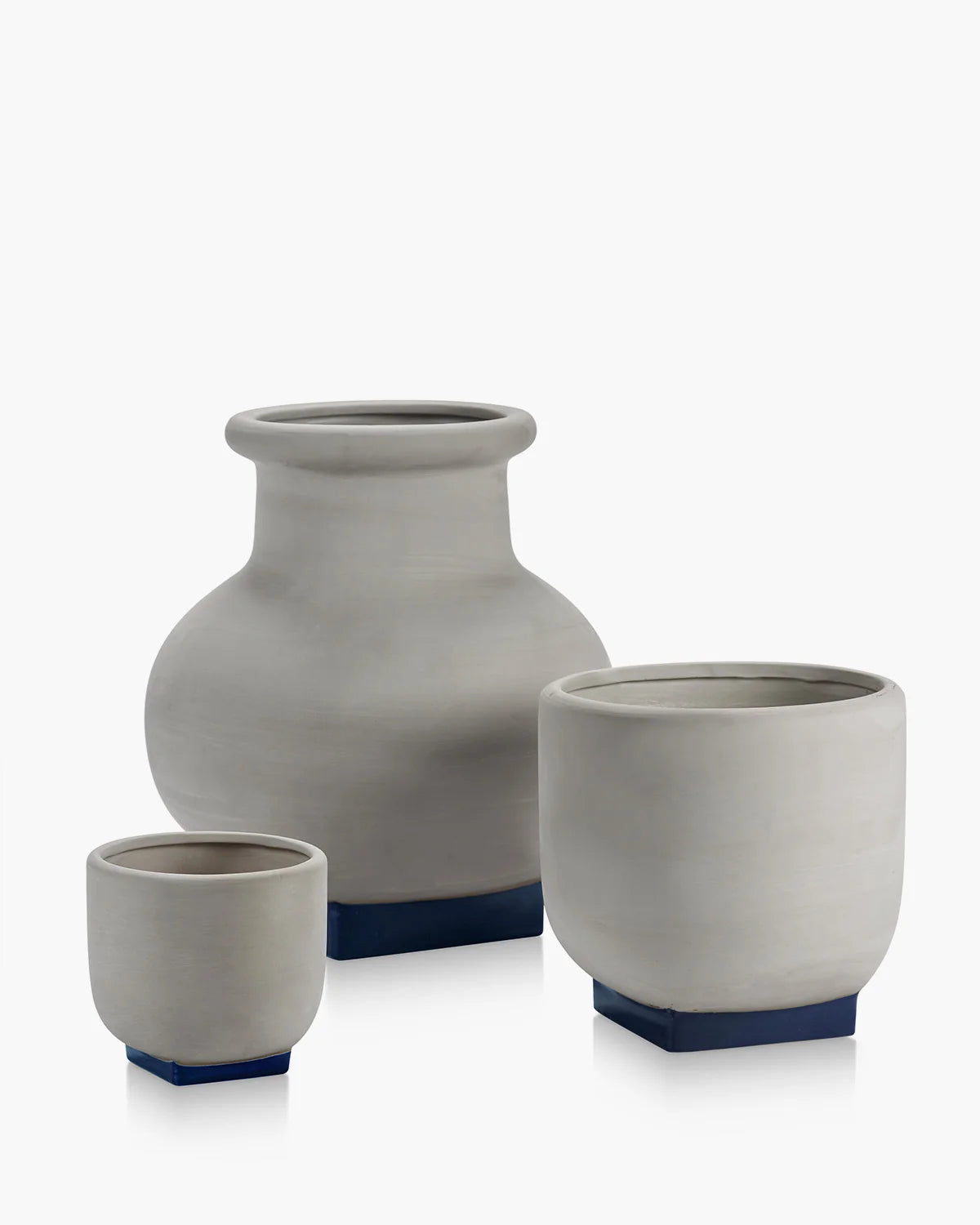 Flower Pot 07 Grey/Dark Blue