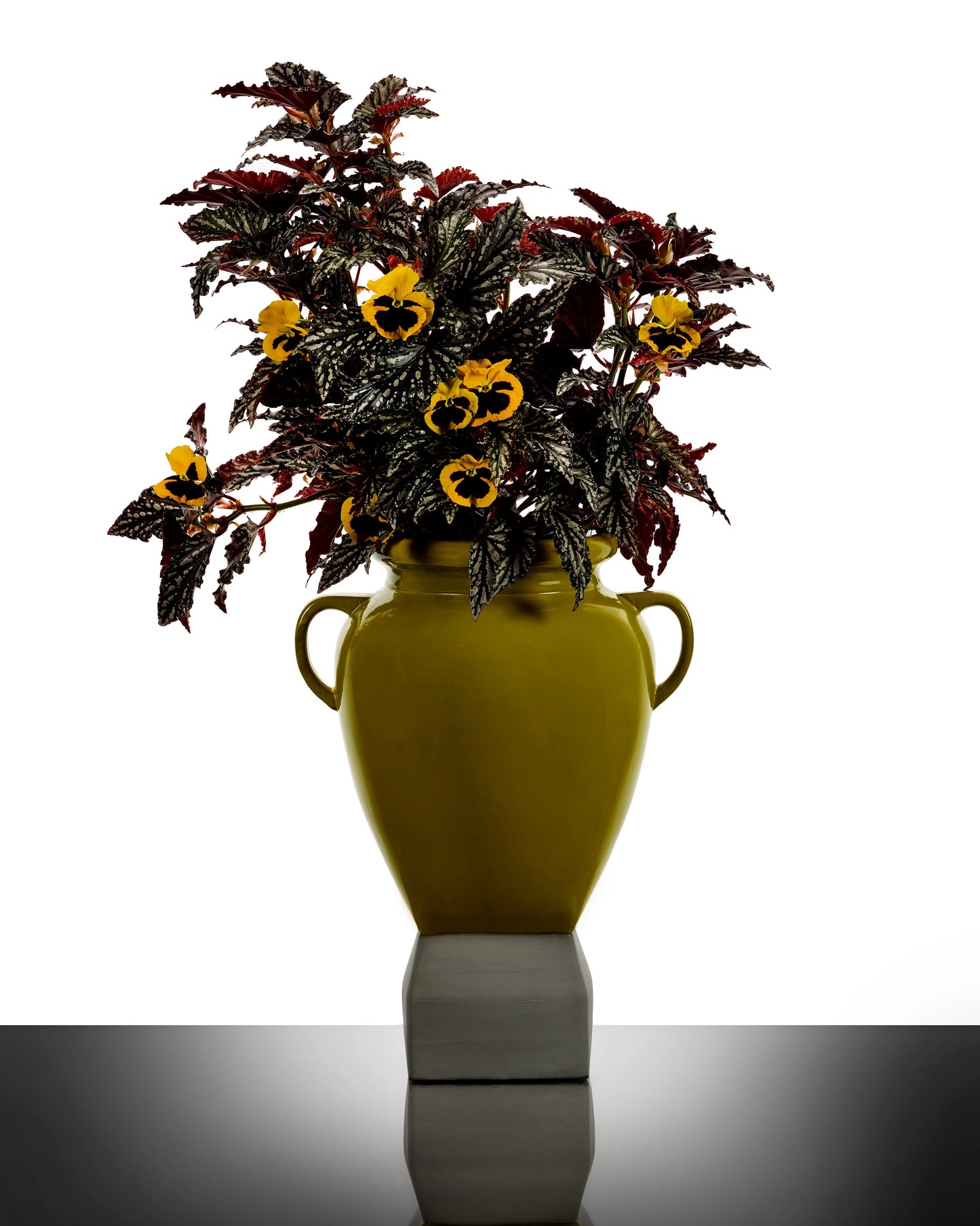Flower Pot 09 Yellow/Grey