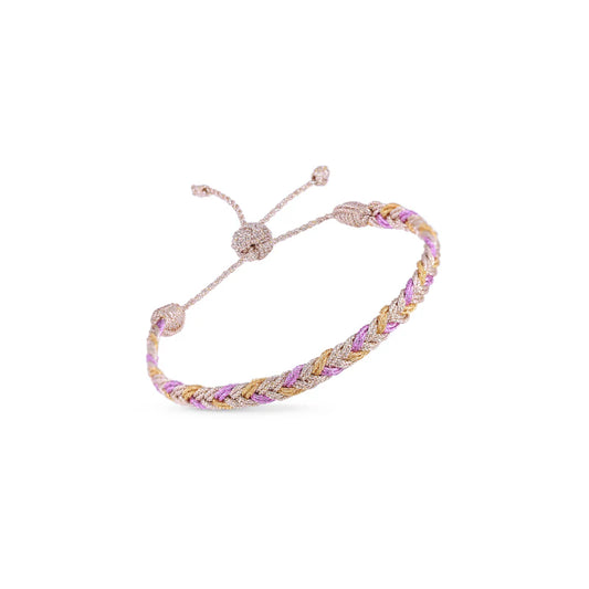 Eya n°2 Bracelet (Rose Gold Amber Hot Pink Eya)