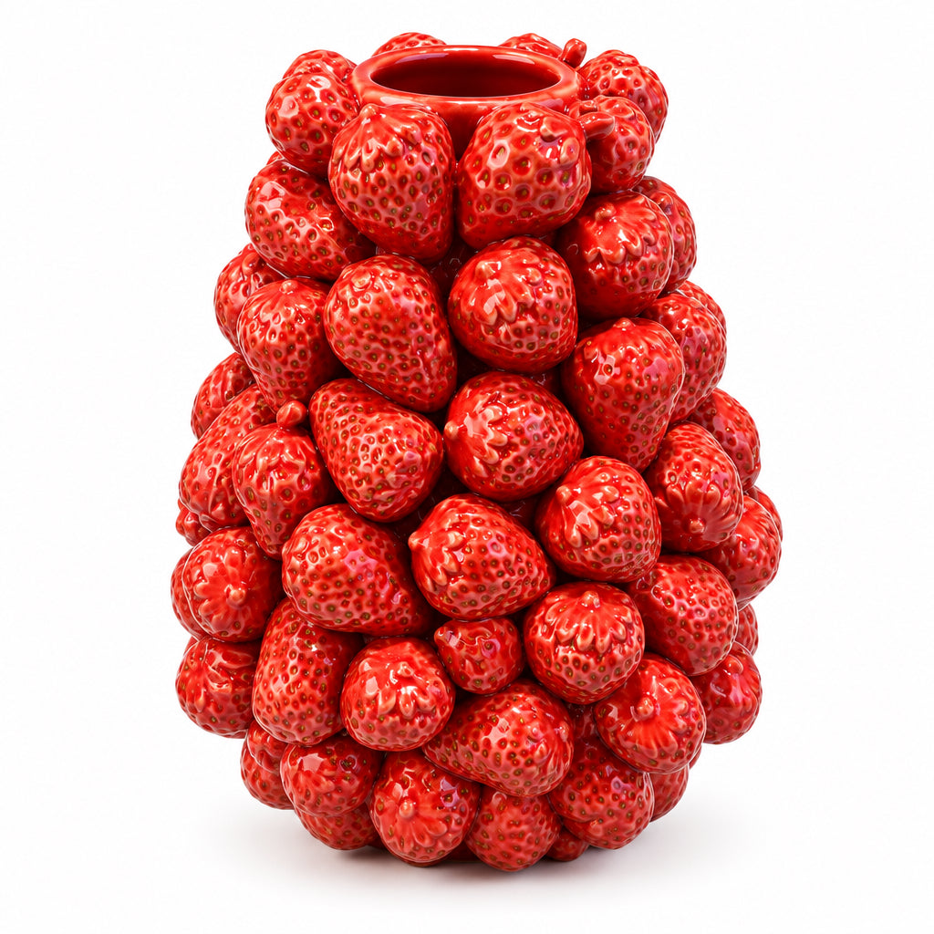 Vase Strawberry, Red