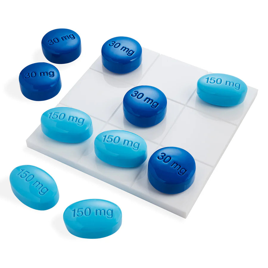 Full Dose Acrylic Tic Tac Toe Set - Blue