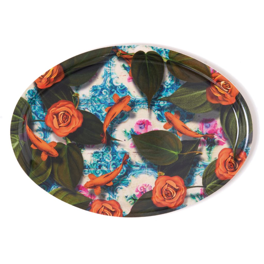 Azulejo oval tray