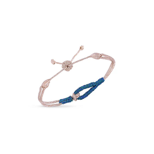 Hook nº2 Bracelet (Rose Gold Jade Lapis Hook)