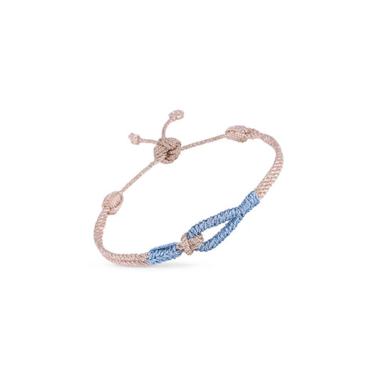Hook nº2 Bracelet (Rose Gold Powder Blue Hook)