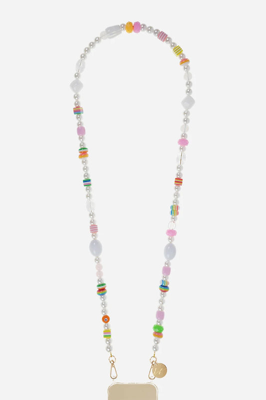 Blanche Perles Phone Strap