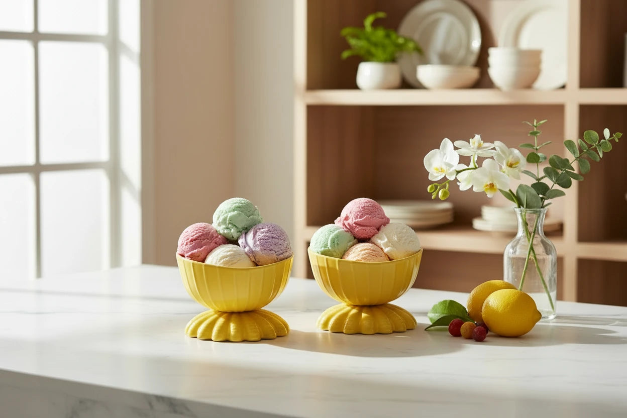 Coupe Clam Yellow Set of 2