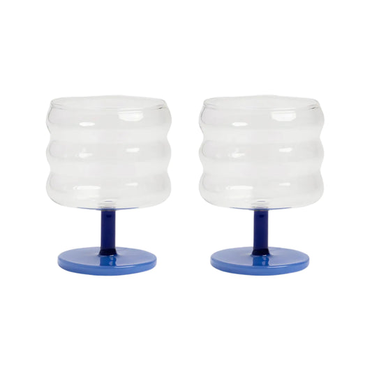 Glass Mingle Blue Set of 2