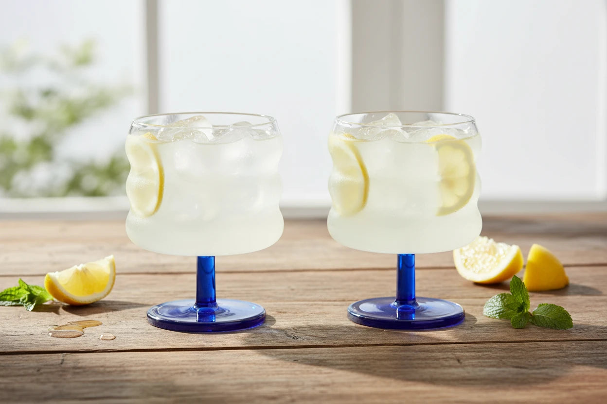 Glass Mingle Blue Set of 2