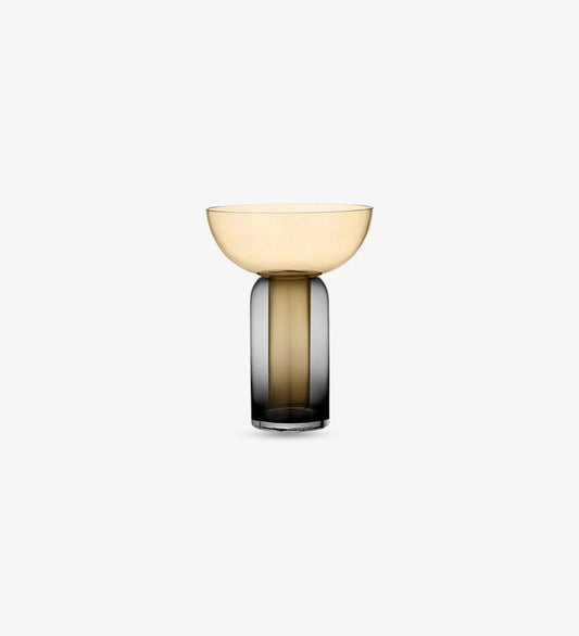 Torus Vase Black Amber  Small