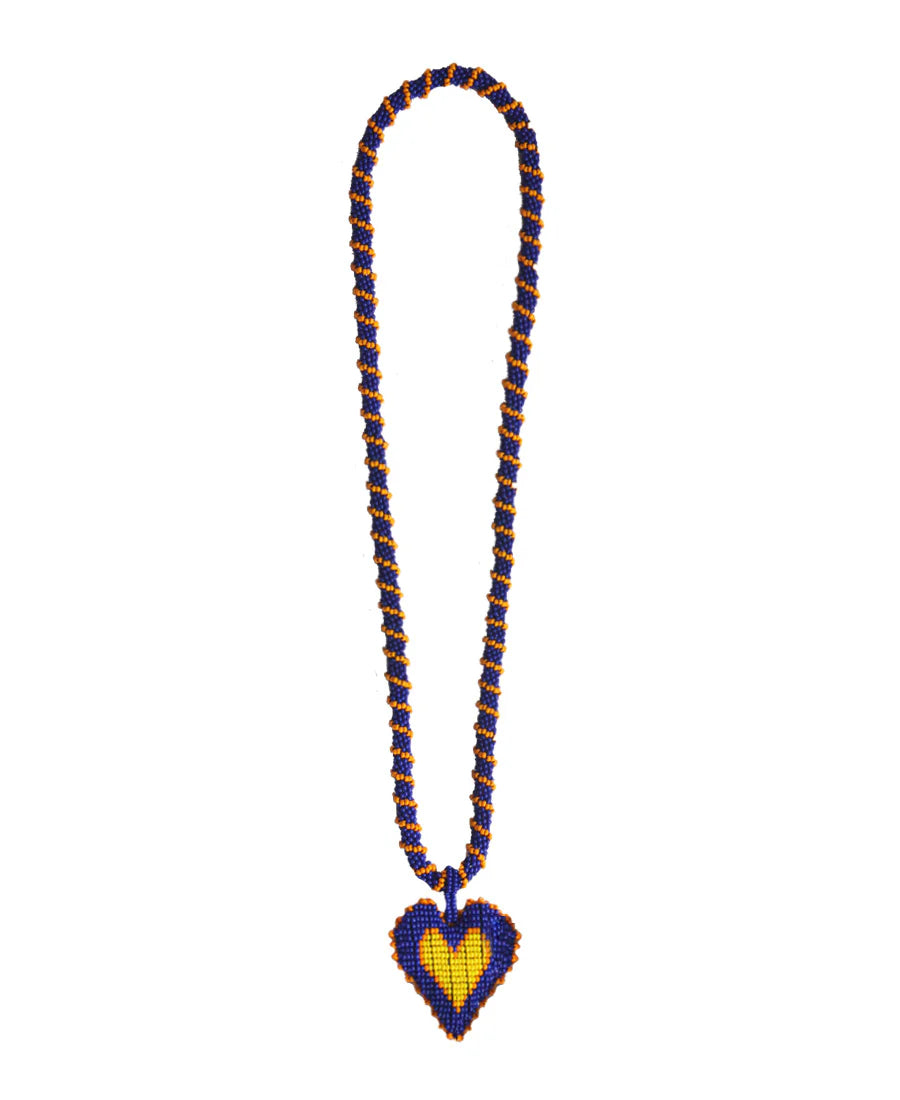 Long Lucky Me Necklace (Navy Blue)