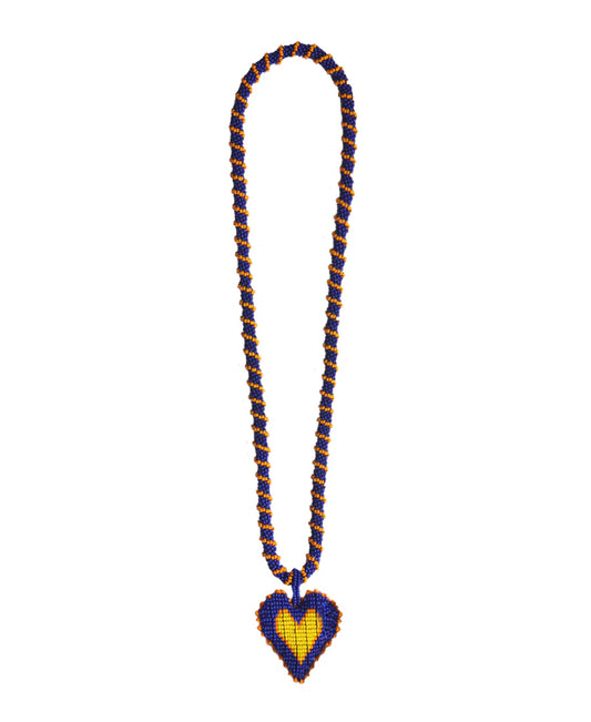 Long Lucky Me Necklace (Navy Blue)
