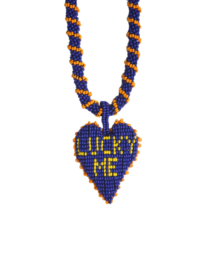 Long Lucky Me Necklace (Navy Blue)