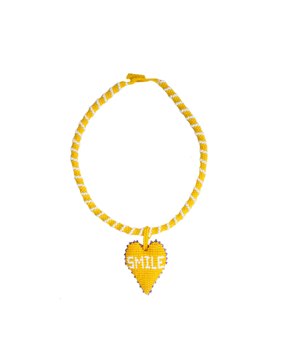 Short Smile Necklace Yellow