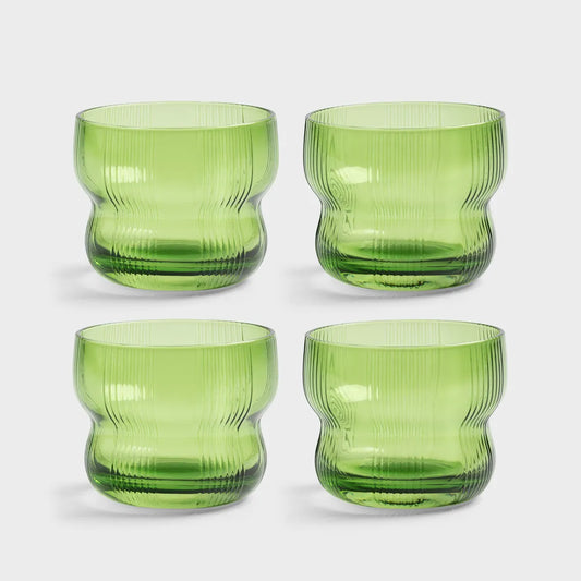 Glass Circus Green Set of 4