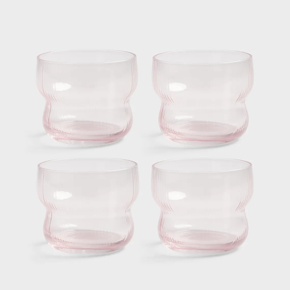 Glass Circus Pink Set of 4