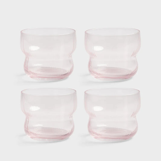 Glass Circus Pink Set of 4