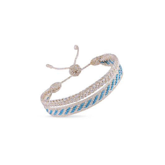 Duo Izy + Eya Bracelet Colors (Gold & Silver Ocean Blue)