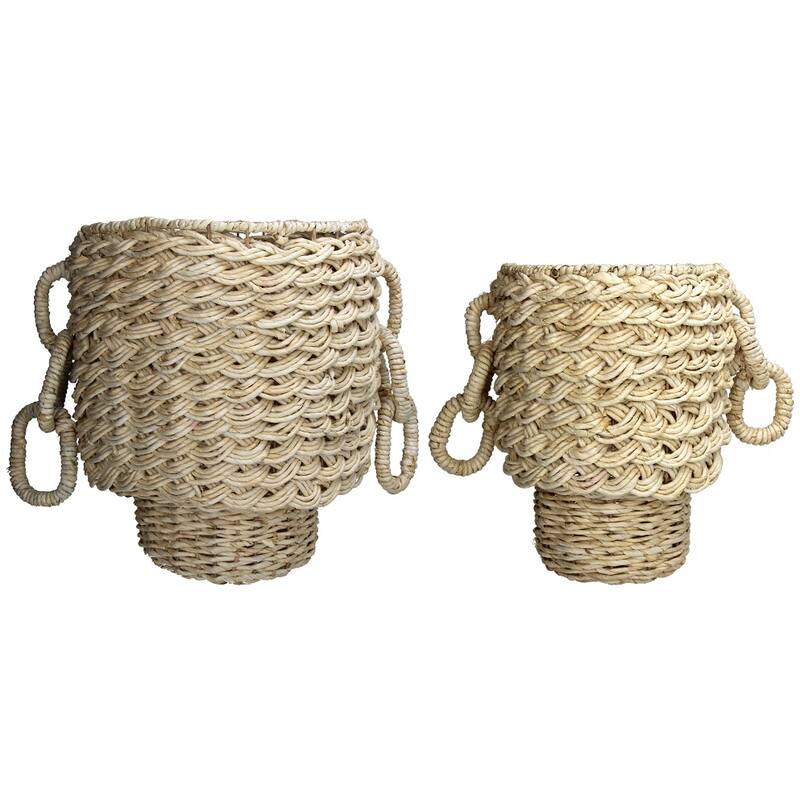 Basket Corn Leaf Natural 45x35x40cm
