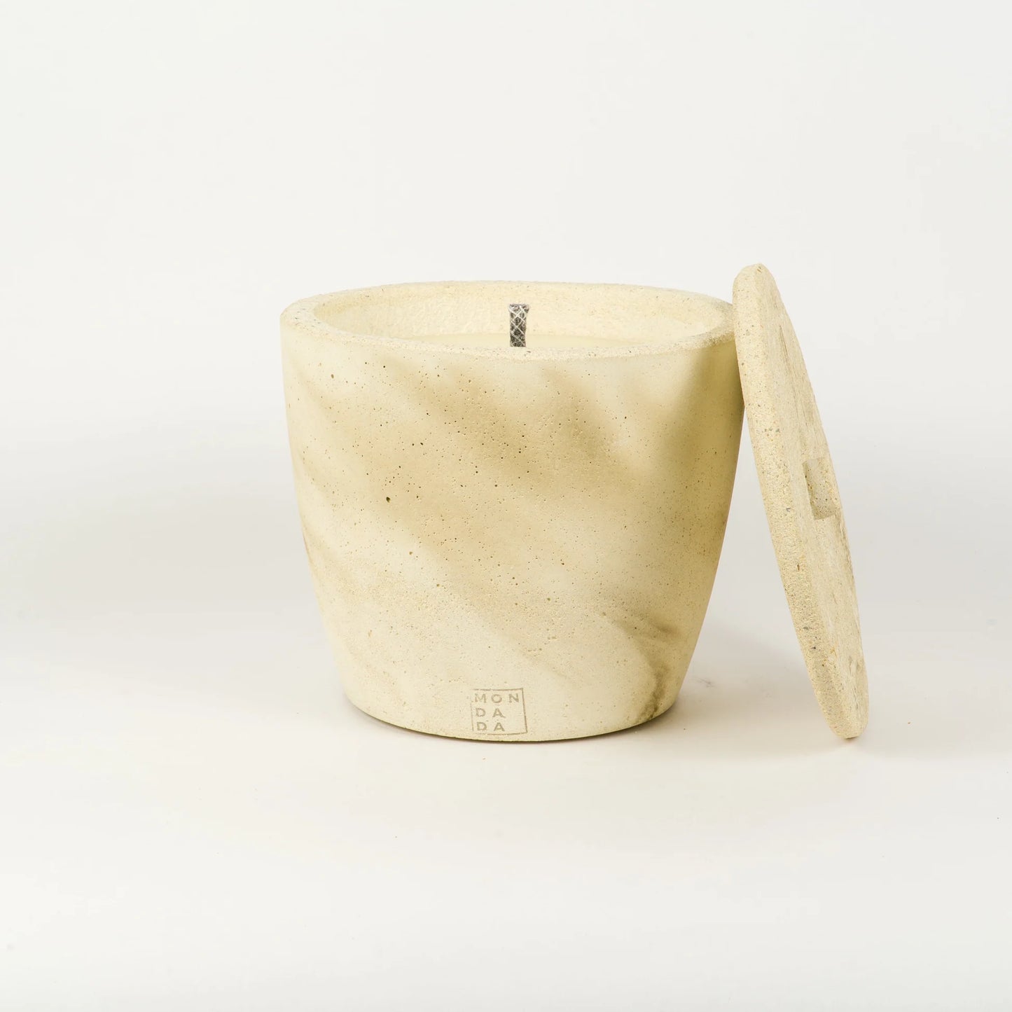 Candle Large Ecru Neutral lid