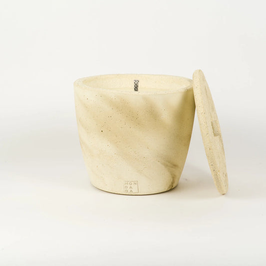 Candle Large Ecru Neutral lid