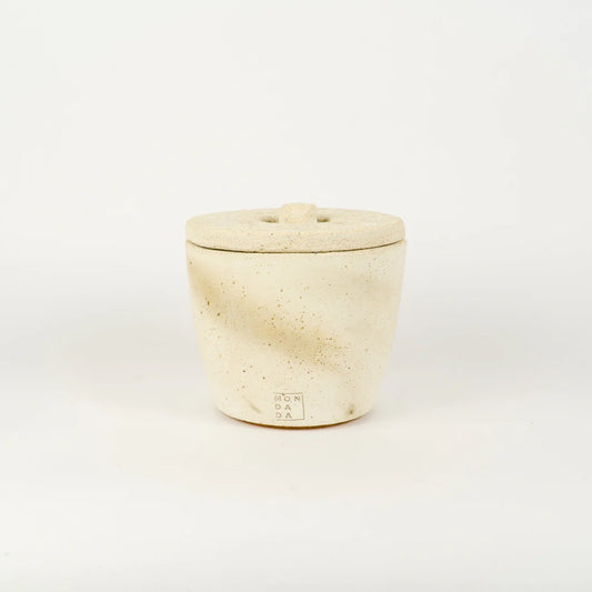 Candle Small Ecru Neutral lid