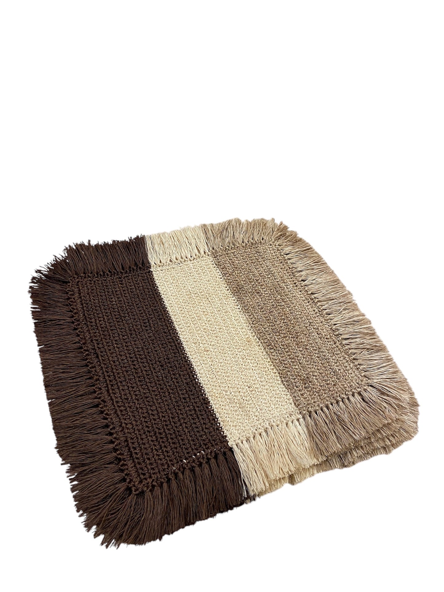 Fique Fringed Placemat Colors Mixed