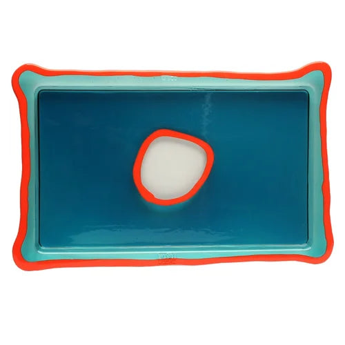 Try Tray Rectangular  Emerald Green Matt Orange