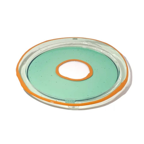 Try Tray Round Clear Aqua