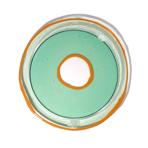 Try Tray Round Clear Aqua